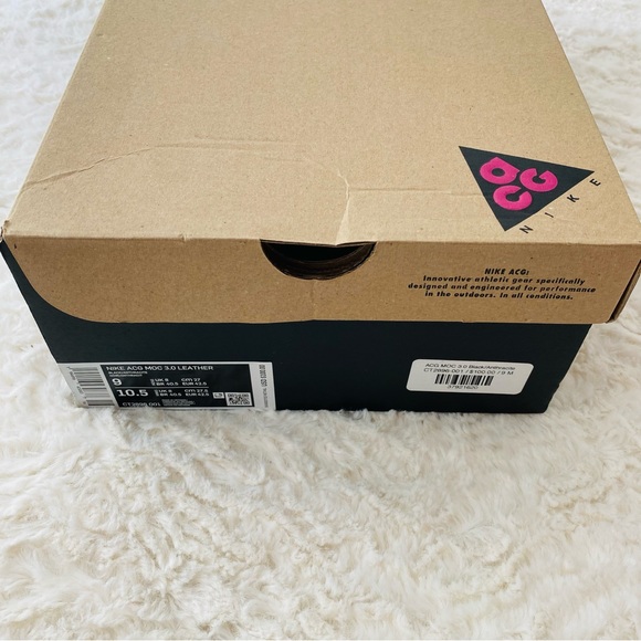 🐜🖤 2020 DS Nike ACG MOC 3.0 Leather Size Men’s 9 Wmns 10.5 Black 🖤🐜 - Picture 3 of 8
